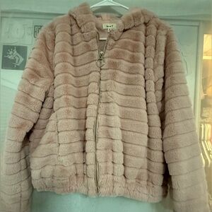 Love Women's Teddy Jacket in Blush Pink